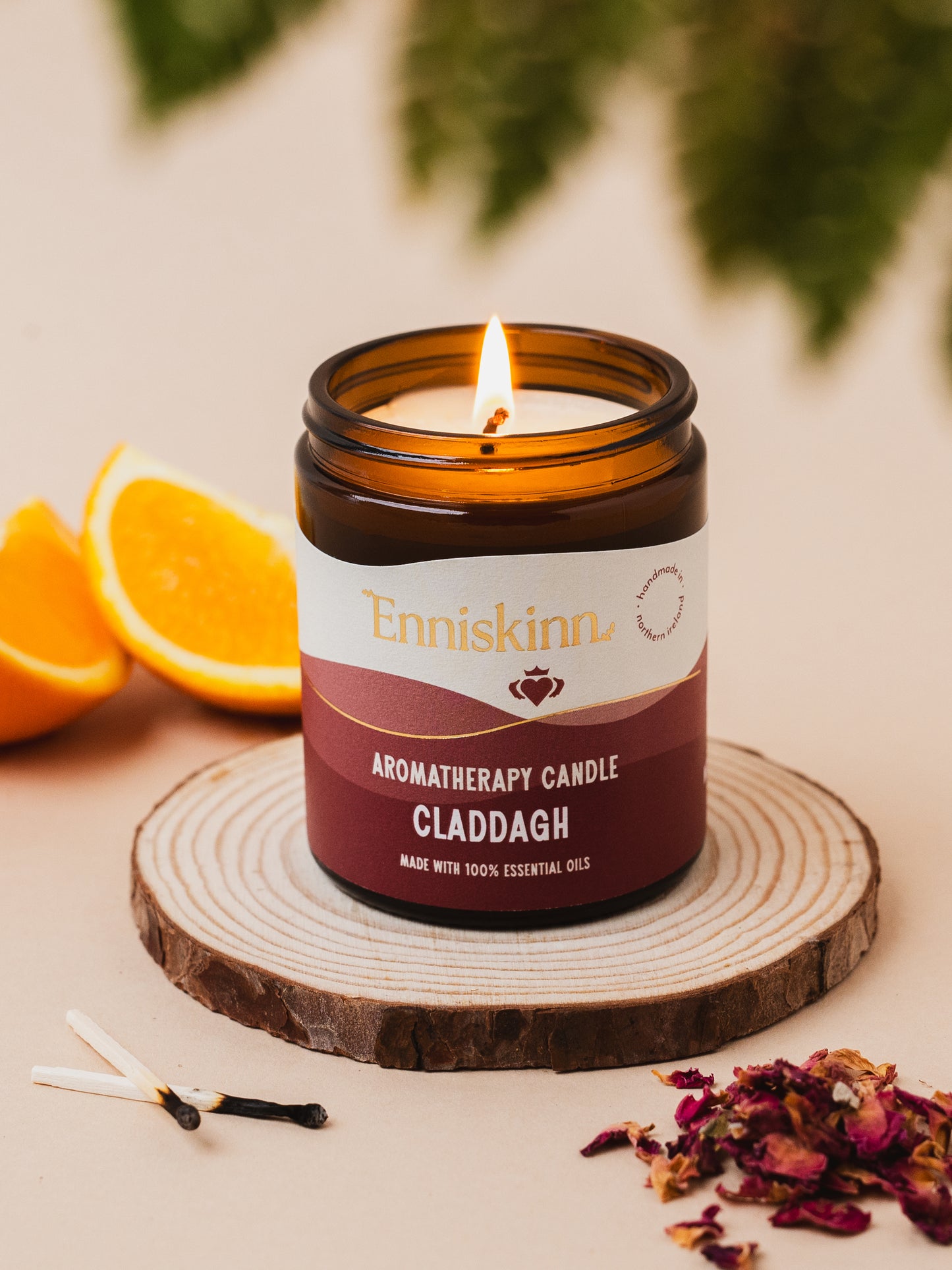 Aromatherapy Candle - 100% essential oils - Claddagh