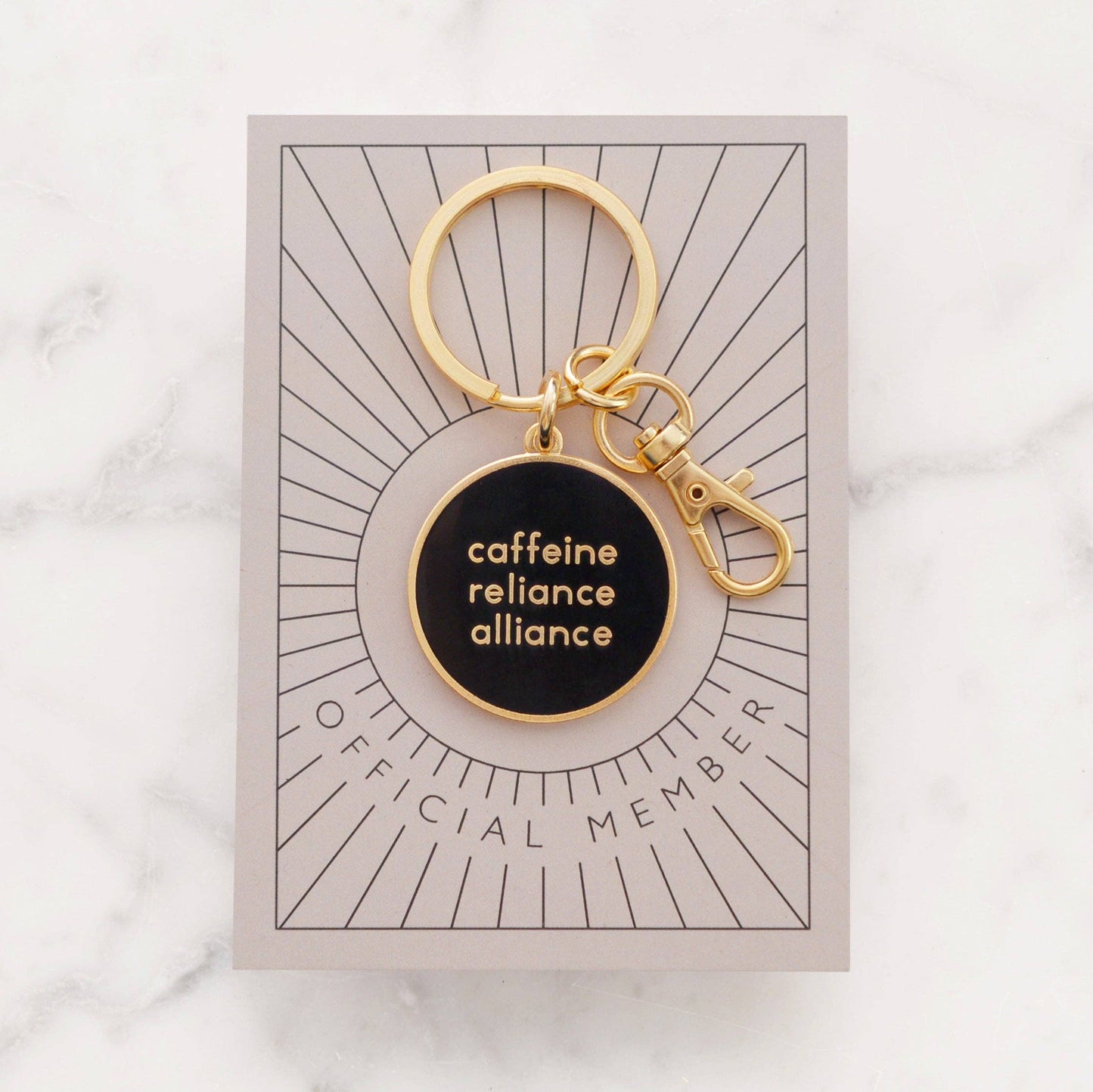 Caffeine Reliance Alliance - Enamel Keyring