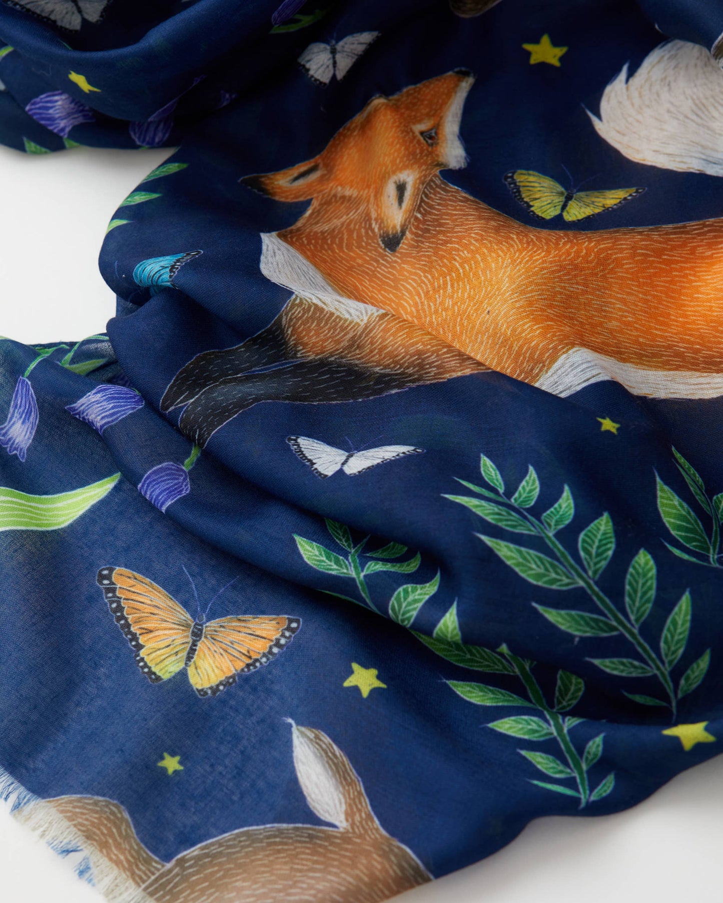 Catherine Rowe's Hare & Fox Lightweight Scarf - Navy