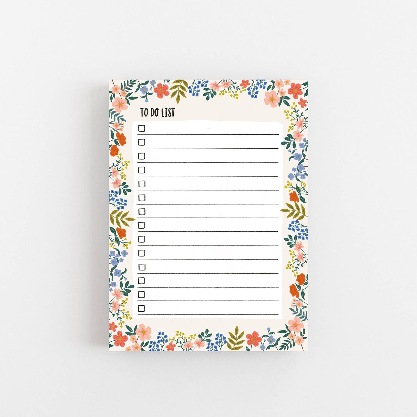 FLORAL To Do List - Notepad