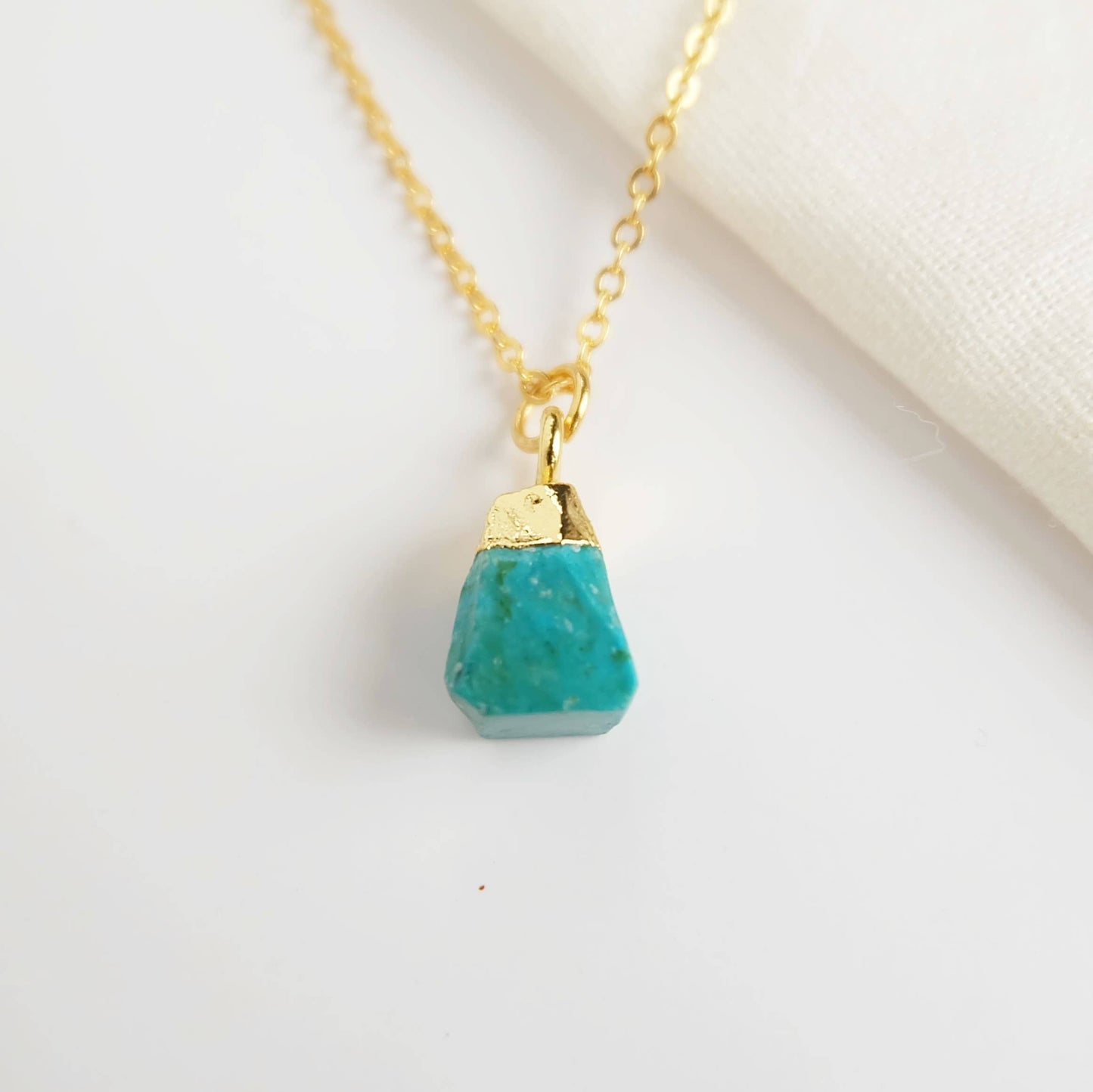 Turquoise Gemstone Nugget Necklace