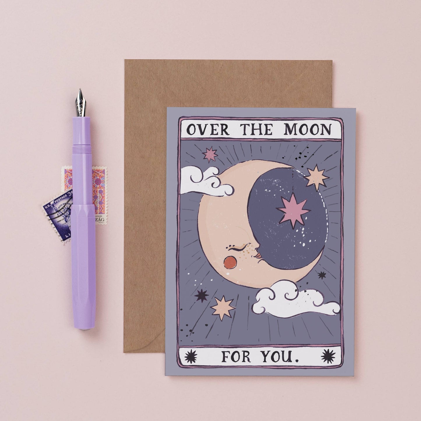 Over the Moon Card | Congratulations Card | Well Done Cards