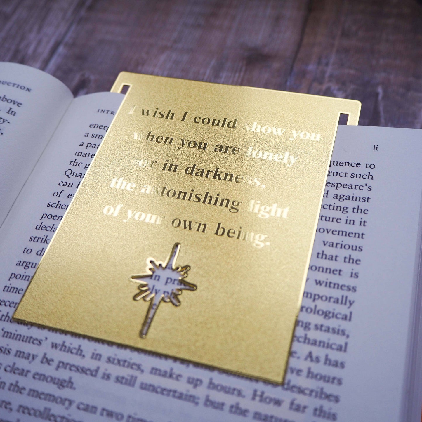 Hafiz of Shiraz Inspiring Quote Brass Bookmark 'I Wish . .'