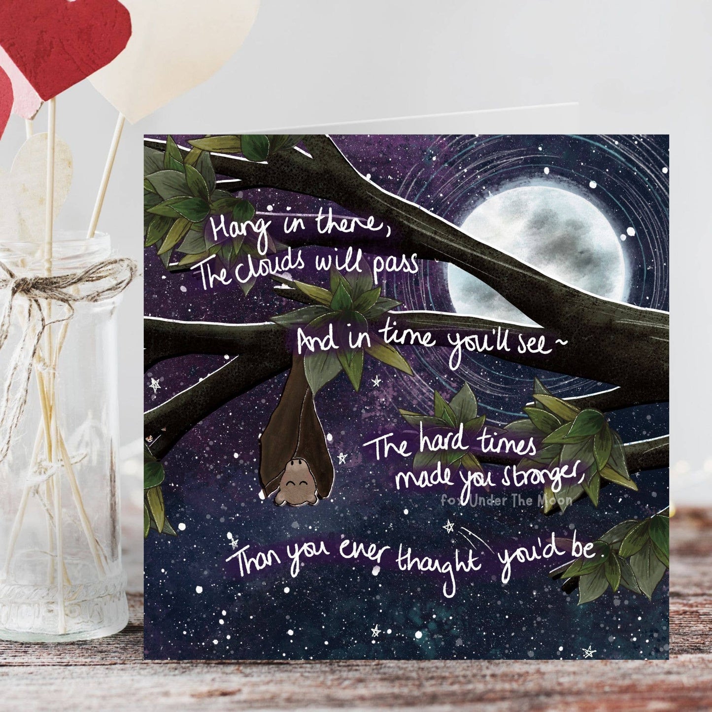 Foiled Greeting Card - 'Hang In There'