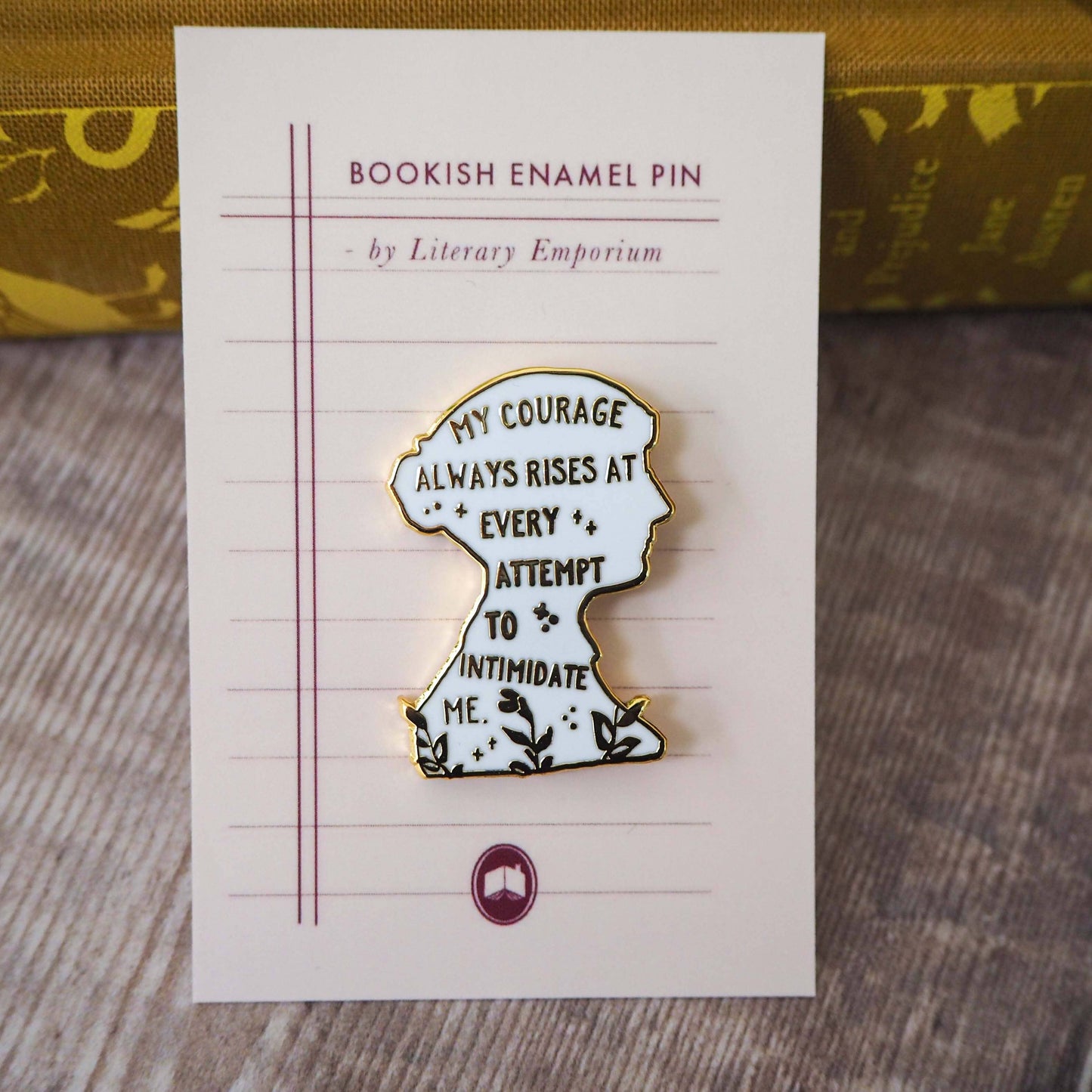 Pride & Prejudice Jane Austen Book Lover Enamel Pin Badge