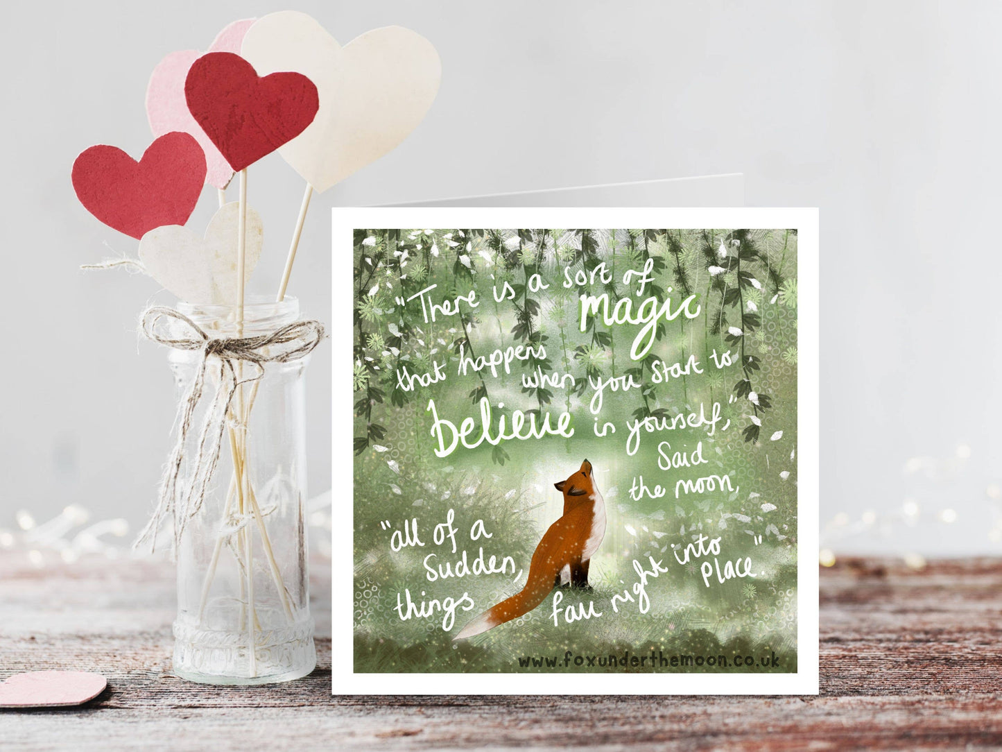 'Believe' - Greeting Card by Fox Under The Moon