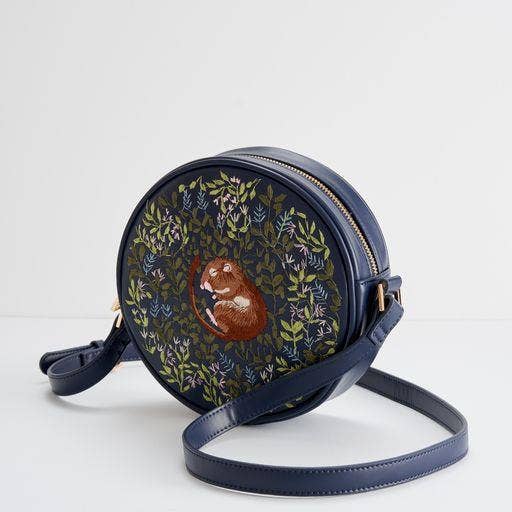 Chloe Circle Bag Embroidered Dormouse Navy