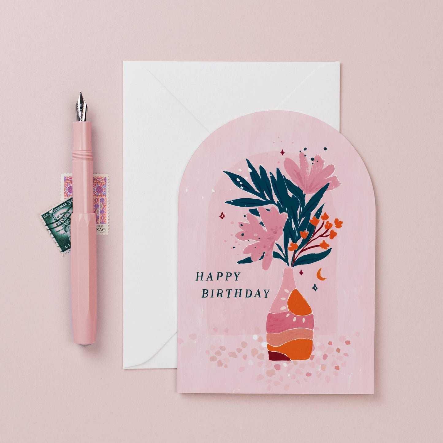 Vase Birthday Card | Floral Birthday Card | Flowers Cards