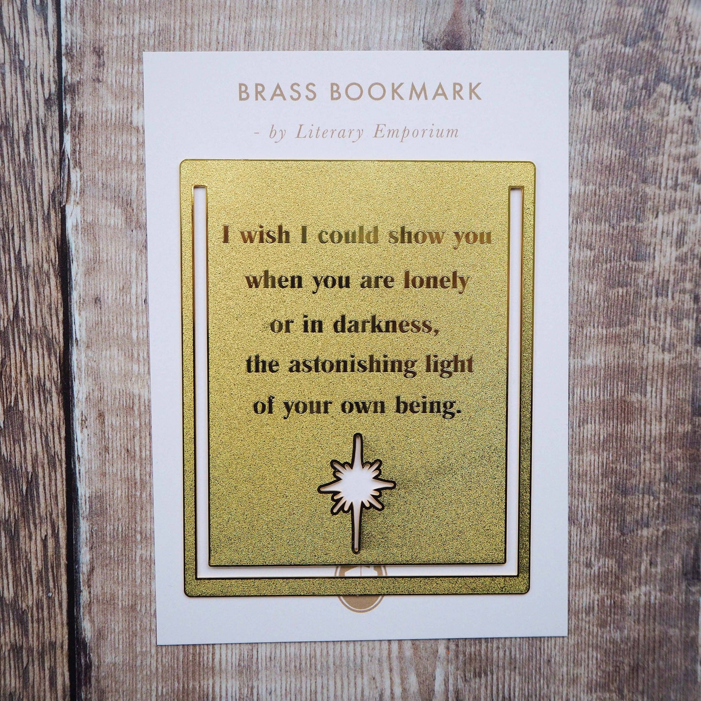 Hafiz of Shiraz Inspiring Quote Brass Bookmark 'I Wish . .'