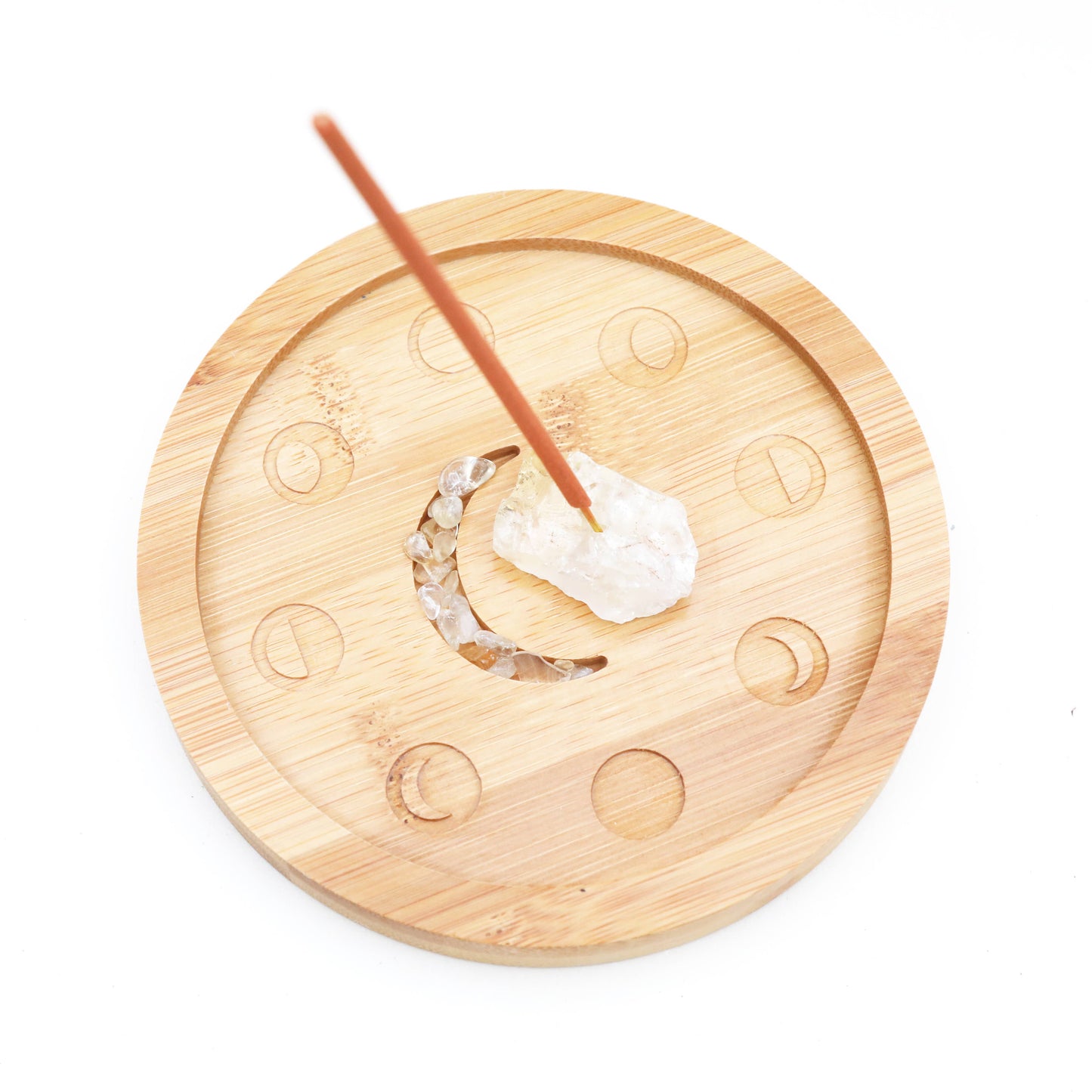 Incense Stick Holder Moon Phase Crystal Incense Tray