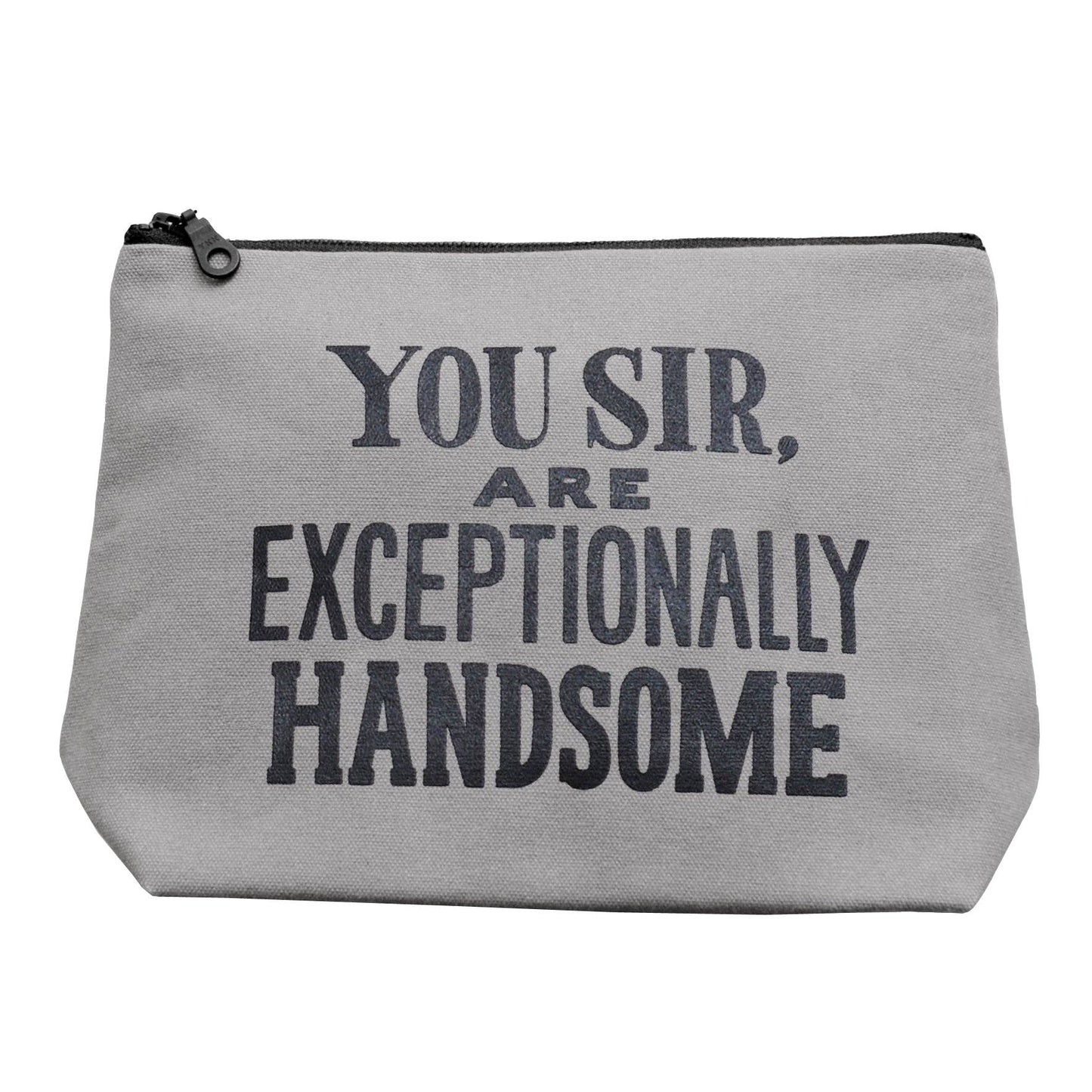 Exceptionally Handsome - Grey Wash Bag