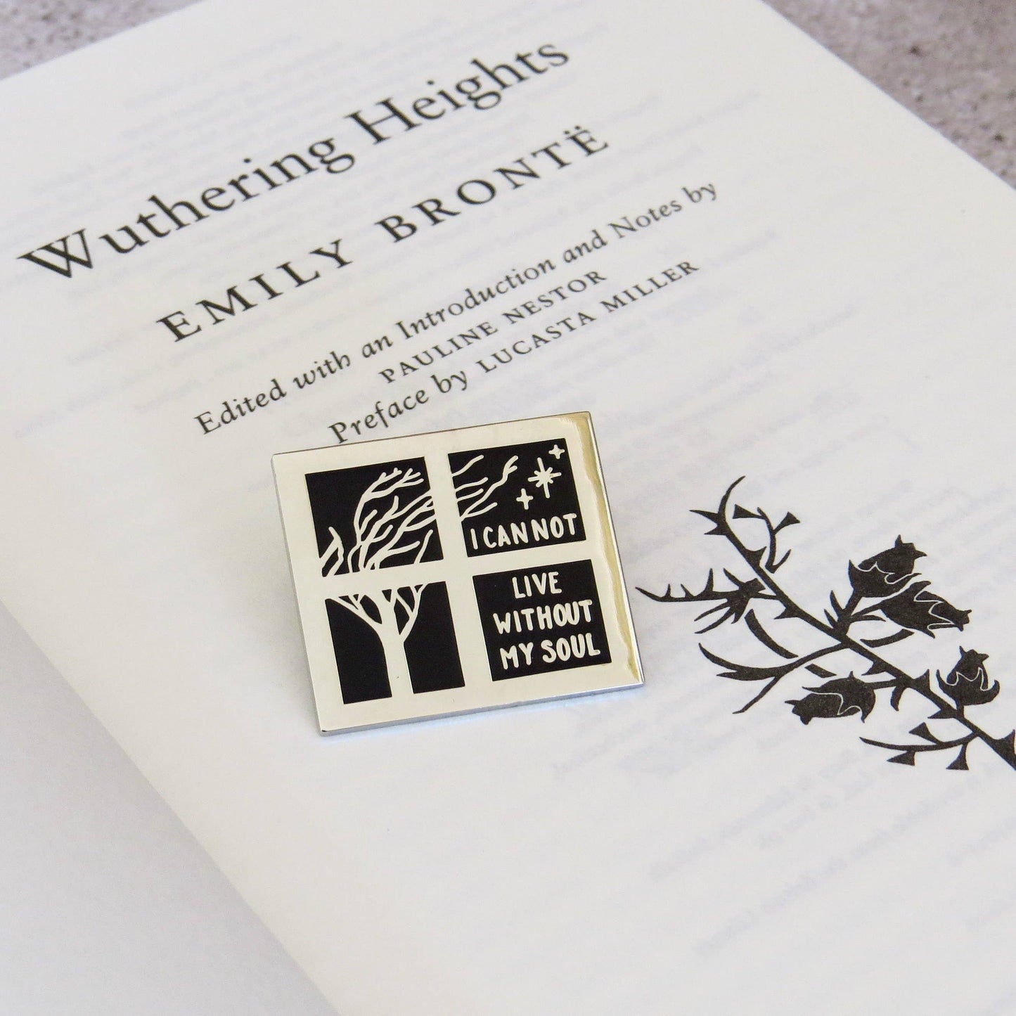 Wuthering Heights Bronte Pin Badge - Gothic Collection