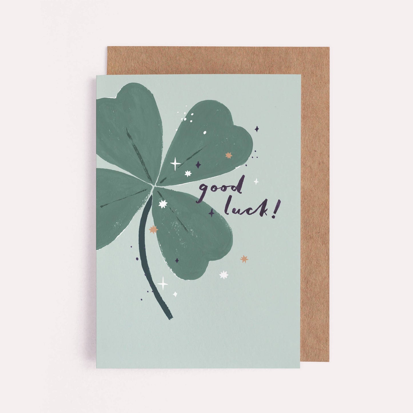 Clover Good Luck Card | Four Leaf Clover | Greeting Cards