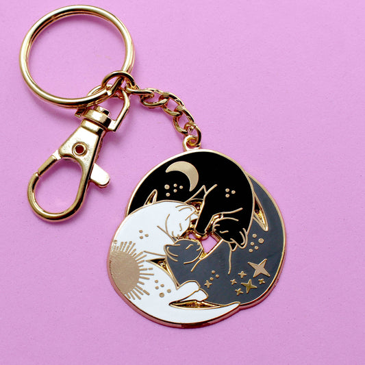 Trio of cats keychain