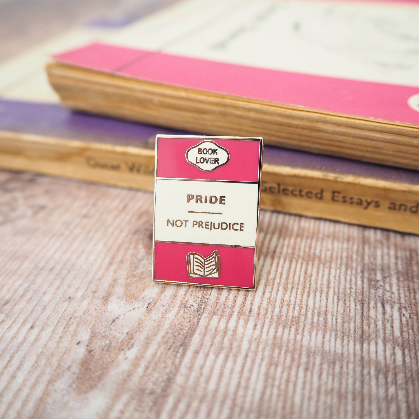 'Pride Not Prejudice' Book Lover Enamel Pin Badge