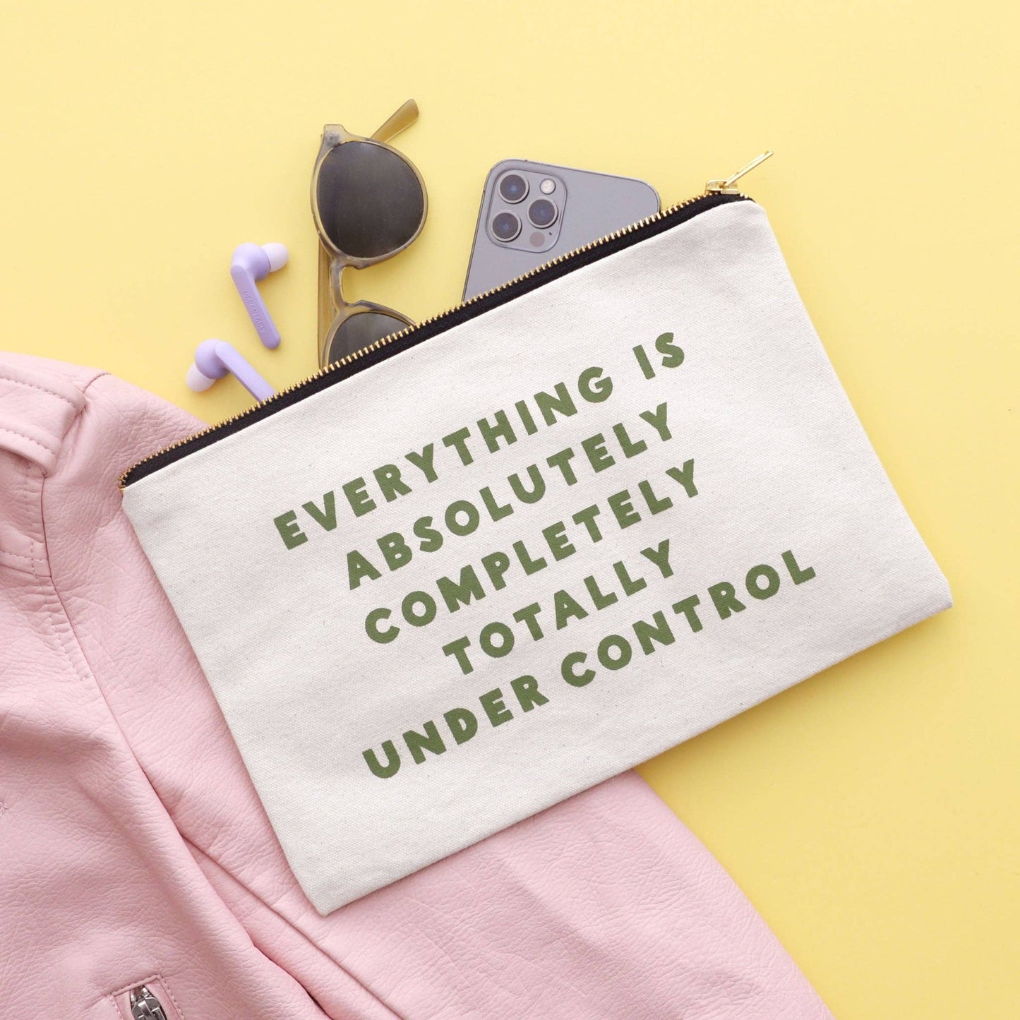 Under Control - Large Canvas Pouch