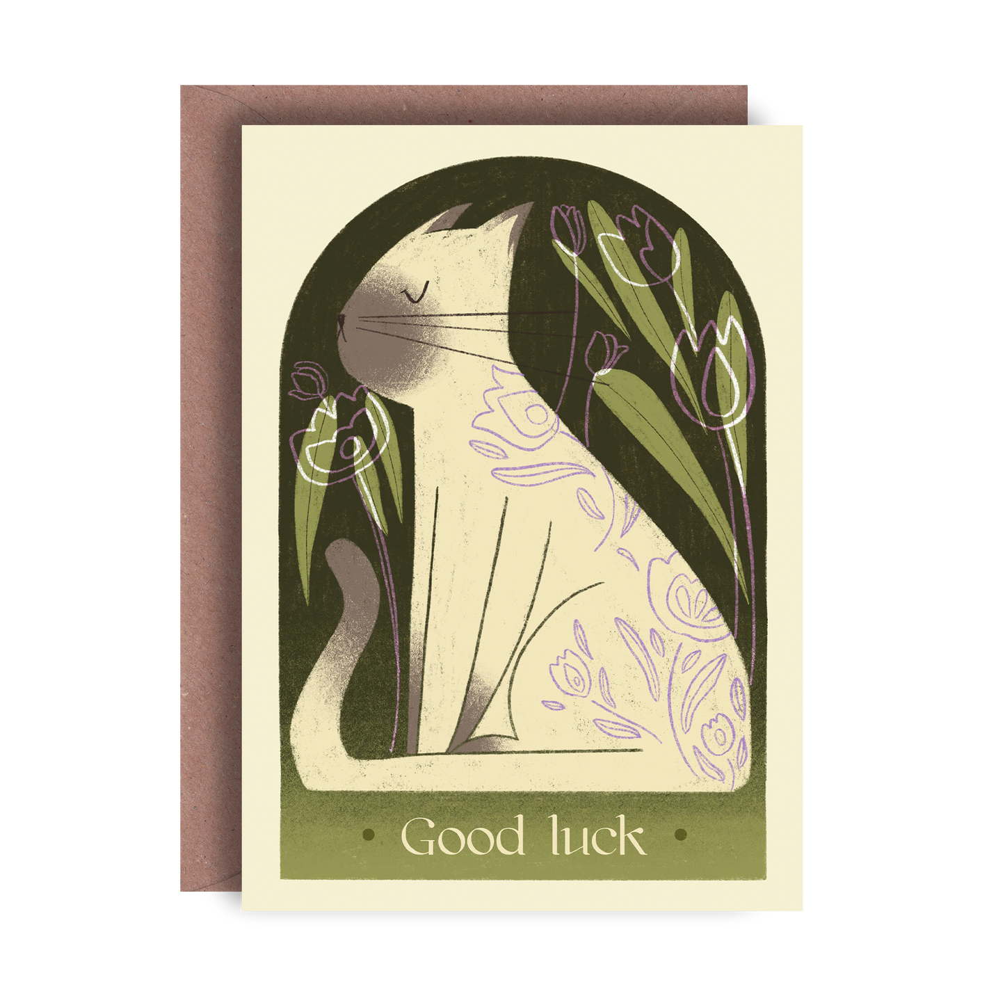 GOOD LUCK - CAT GREETING CARD