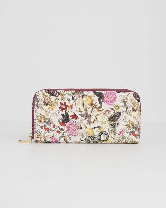 FABLE Floral Engravings Large Zip Wallet