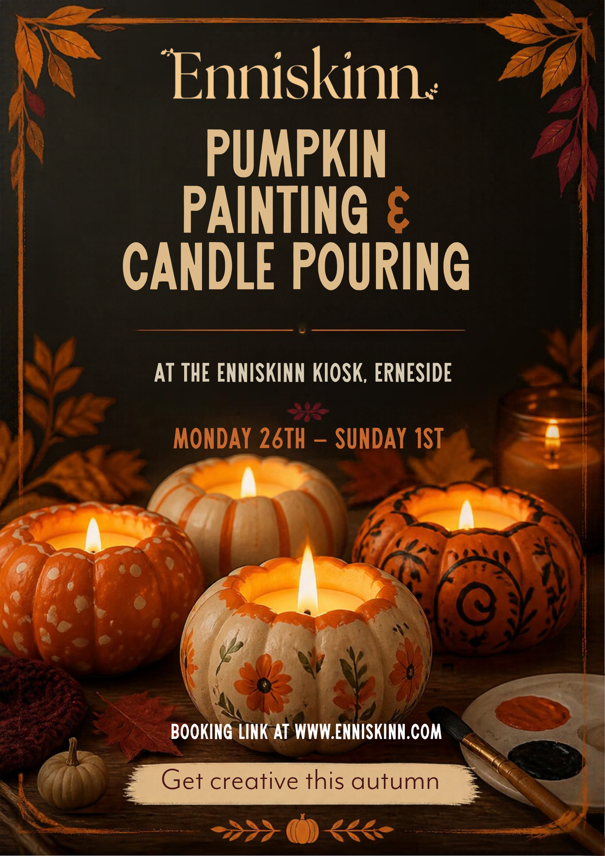 Pumpkin Painting & Candle Pouring – Halloween Fun at Enniskinn Erneside