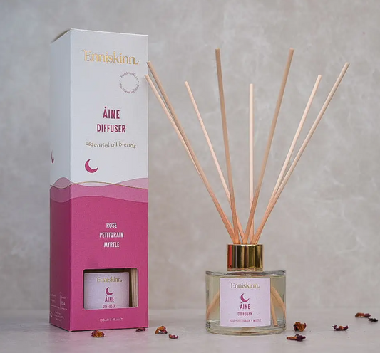 Áine Reed Diffuser – Rose, Petitgrain & Myrtle | Natural Essential Oils
