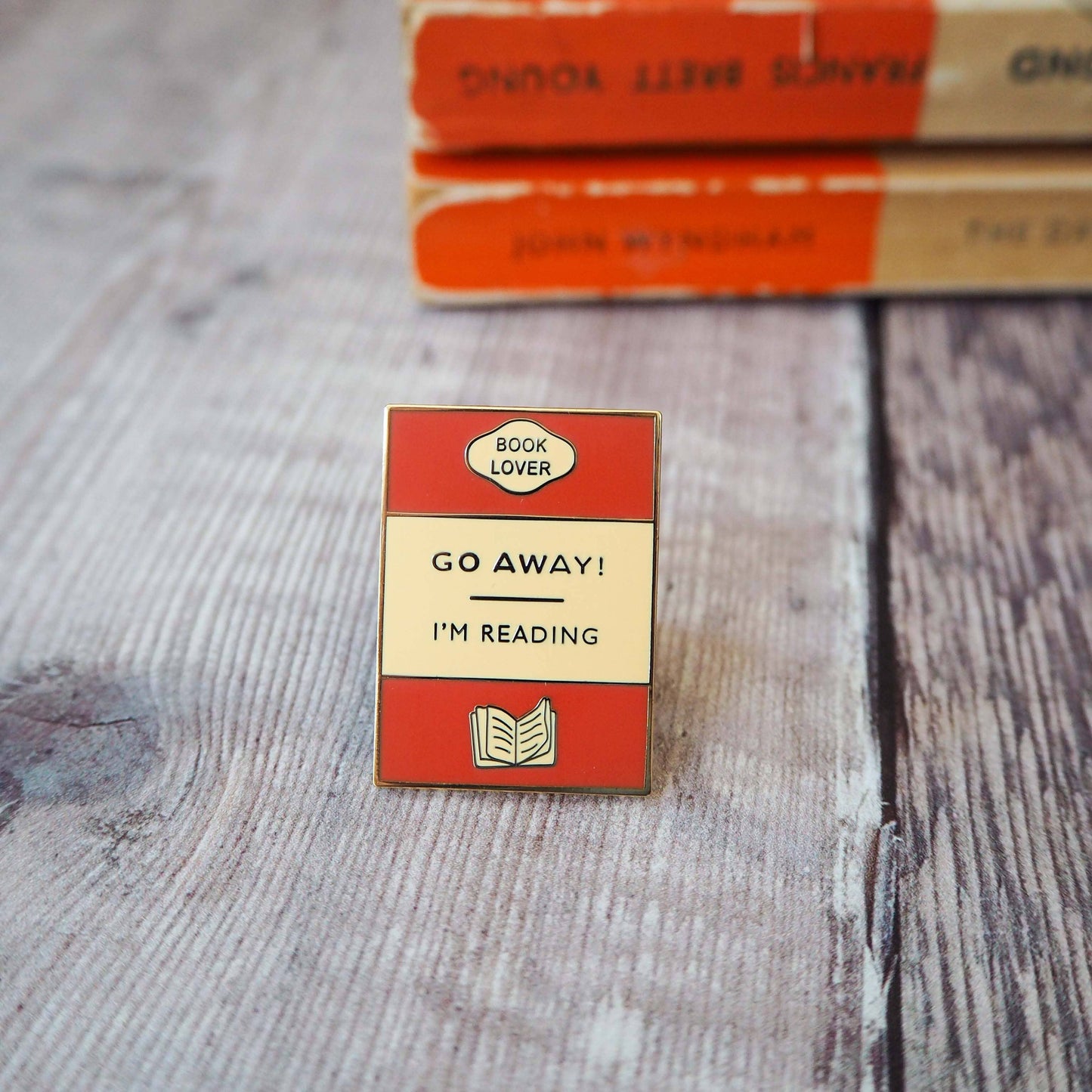 'Go Away I'm Reading' Book Lover Enamel Pin Badge