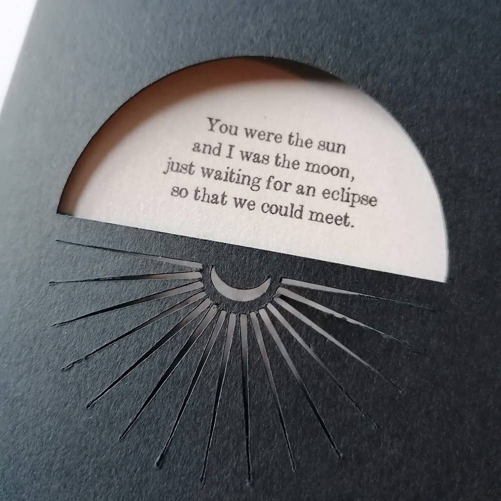 WAITING FOR AN ECLIPSE - PAPER CUT A6 GREETING CARD