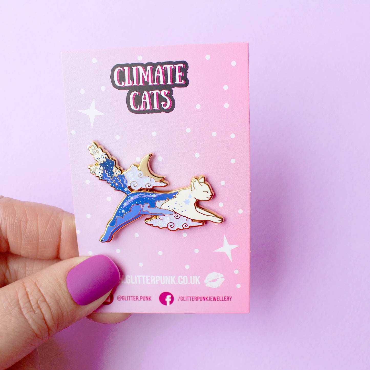 Snow Cat Enamel Pin