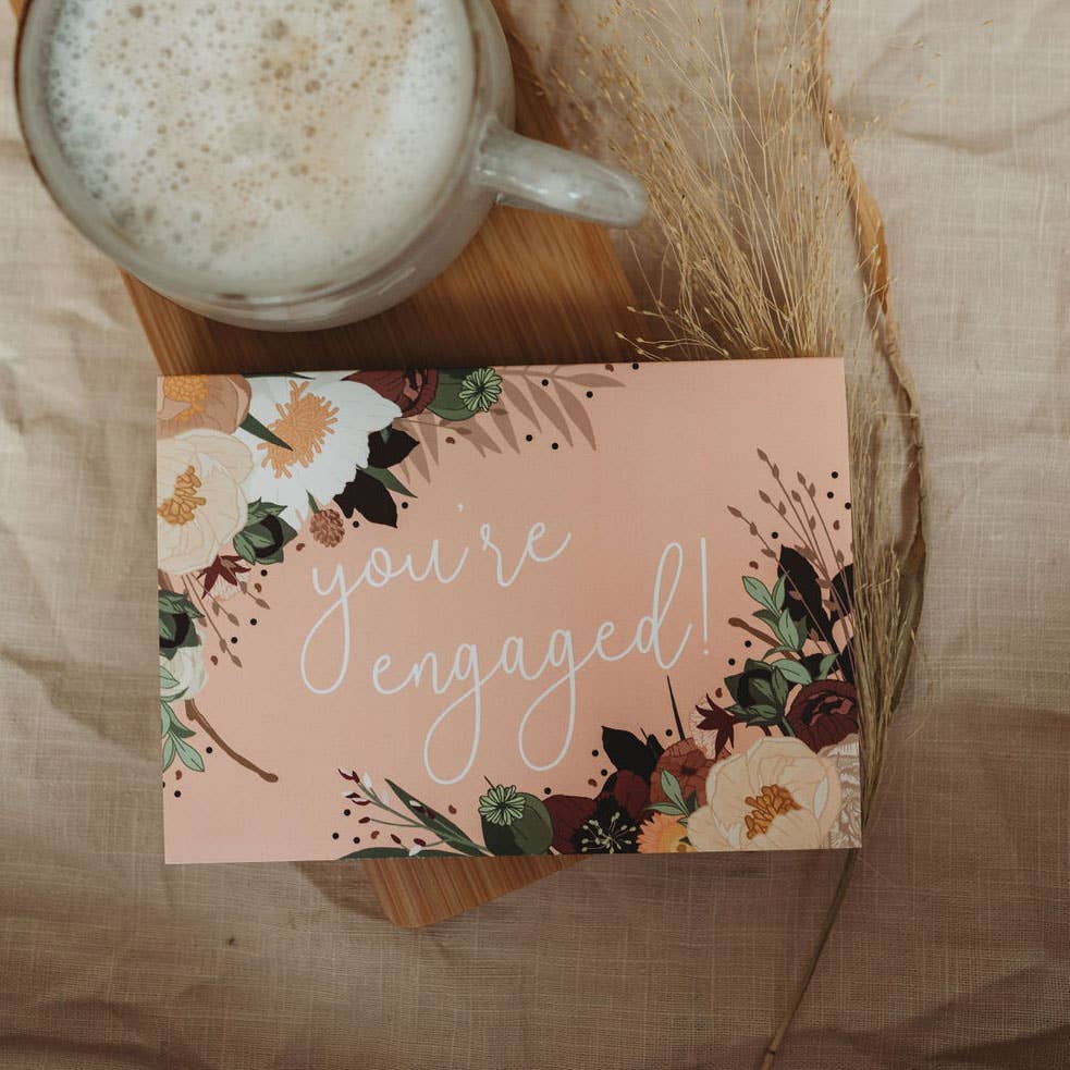You're Engaged! Blush Pink Engagement Card