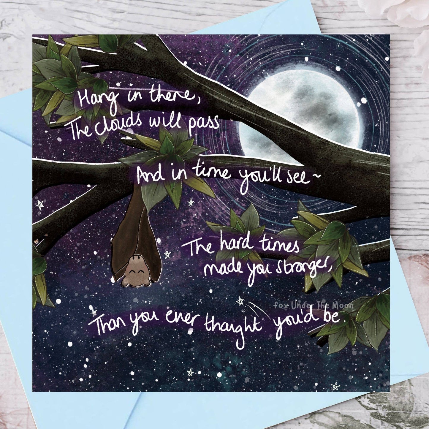 Foiled Greeting Card - 'Hang In There'