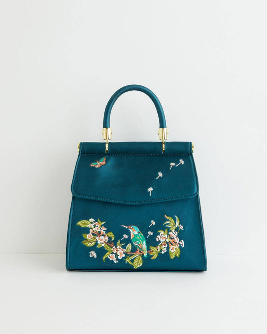 FABLE Morning Song Kingfisher Mini Teal Tote