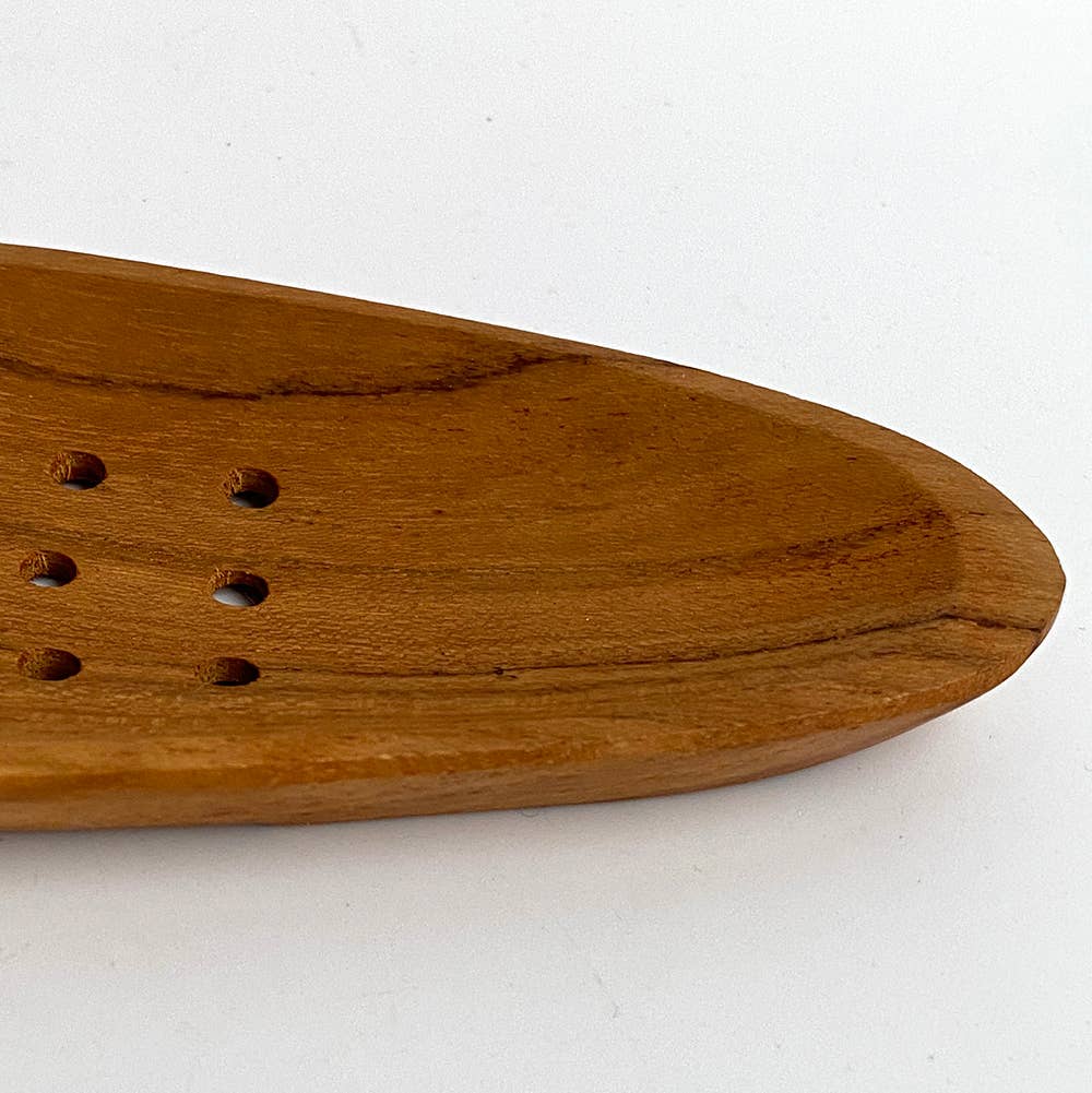 Teak Wood Soap DIsh, 13x7cm