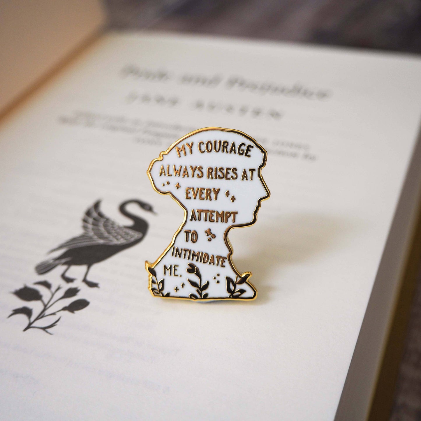 Pride & Prejudice Jane Austen Book Lover Enamel Pin Badge