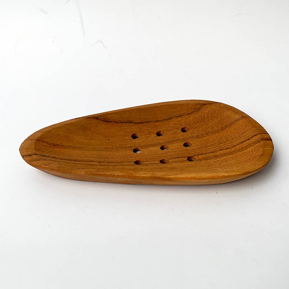 Teak Wood Soap DIsh, 13x7cm