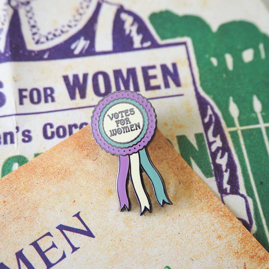 Votes for Women Rosette Feminist Enamel Pin Badge