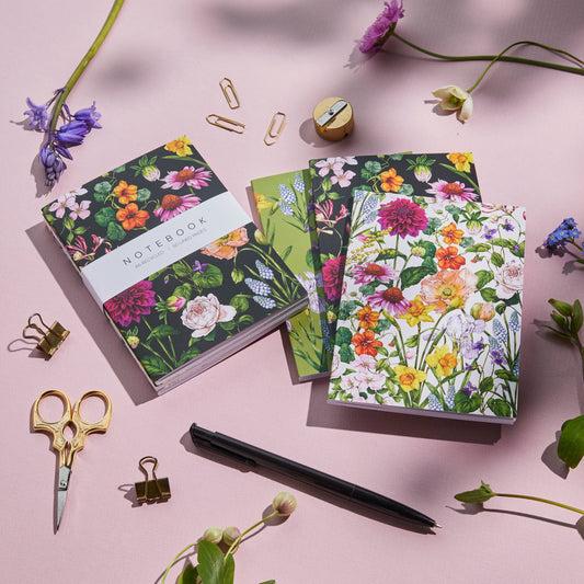 Bountiful Blooms - Pack of 3 A6 Notebooks