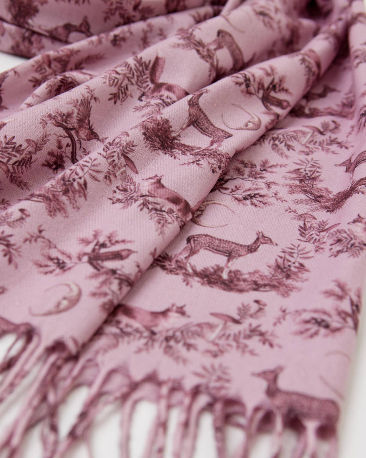 Fable England A Night's Tale - Dusky Rose Woodland- Heavyweight Scarf. Enniskillen Shopping Centre. Fable England where to buy