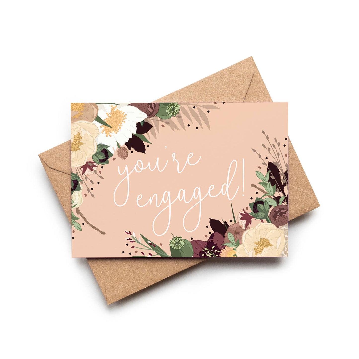 You're Engaged! Blush Pink Engagement Card