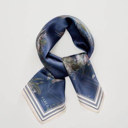 Whispering Willows Navy Scarf