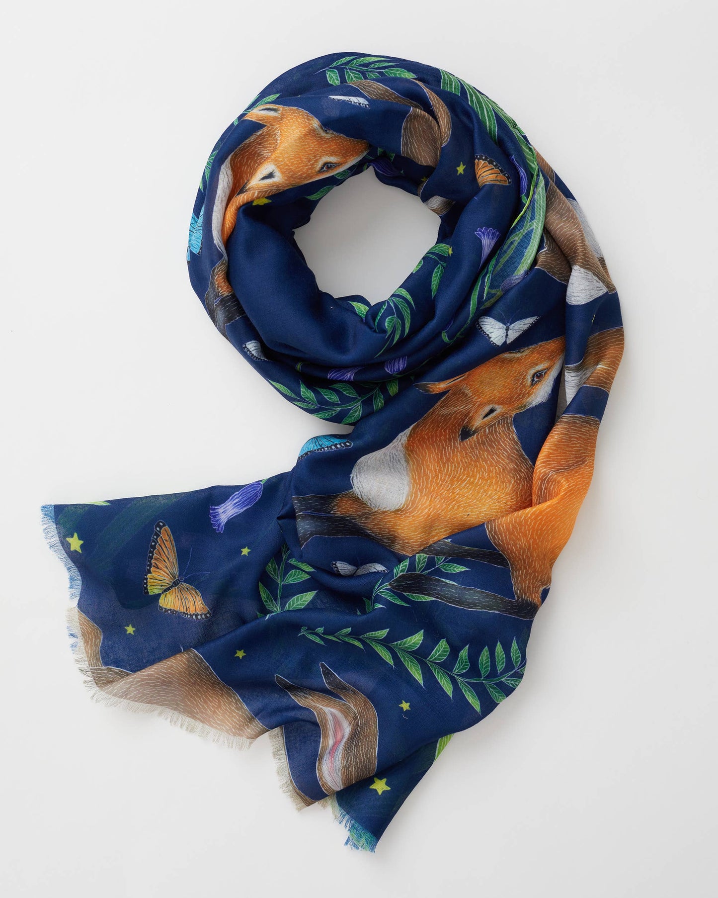 Catherine Rowe's Hare & Fox Lightweight Scarf - Navy