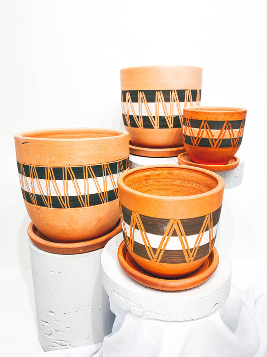 Colombian Boho Black-white "new style" Pot Set