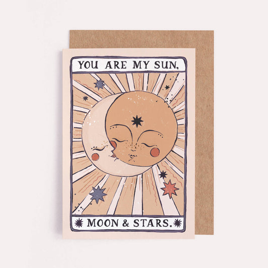 Sun, Moon & Stars Card | Love Card | Anniversary Cards