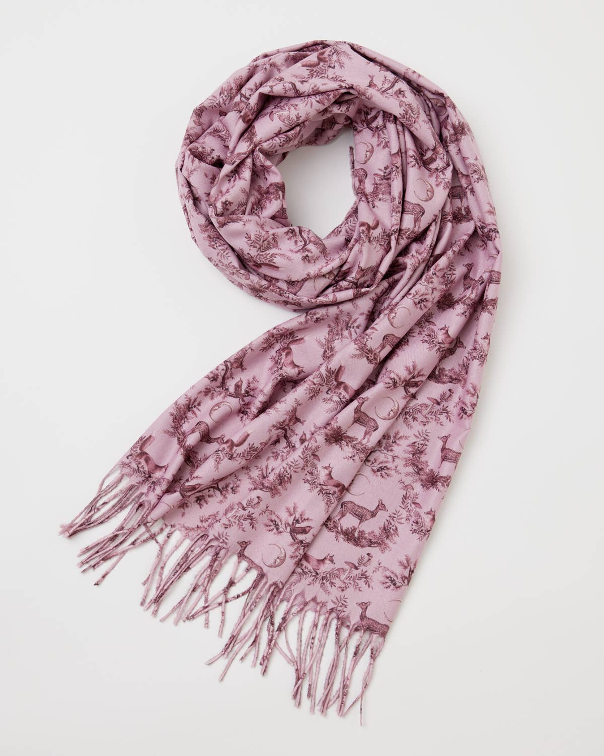 Fable England A Night's Tale - Dusky Rose Woodland- Heavyweight Scarf. Enniskillen Shopping Centre. Fable England where to buy 