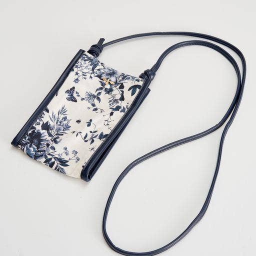 Rosie Crossbody Phone Pouch Blooming Blue